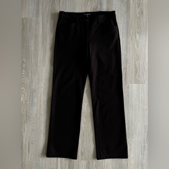 Eileen Fisher Stretch Pants Rayon/Nylon Knit Brown Straight Leg Small Petite - Picture 1 of 6